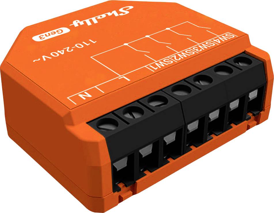 Shelly i4 Gen3 Module scénarios Bluetooth, Wi-Fi