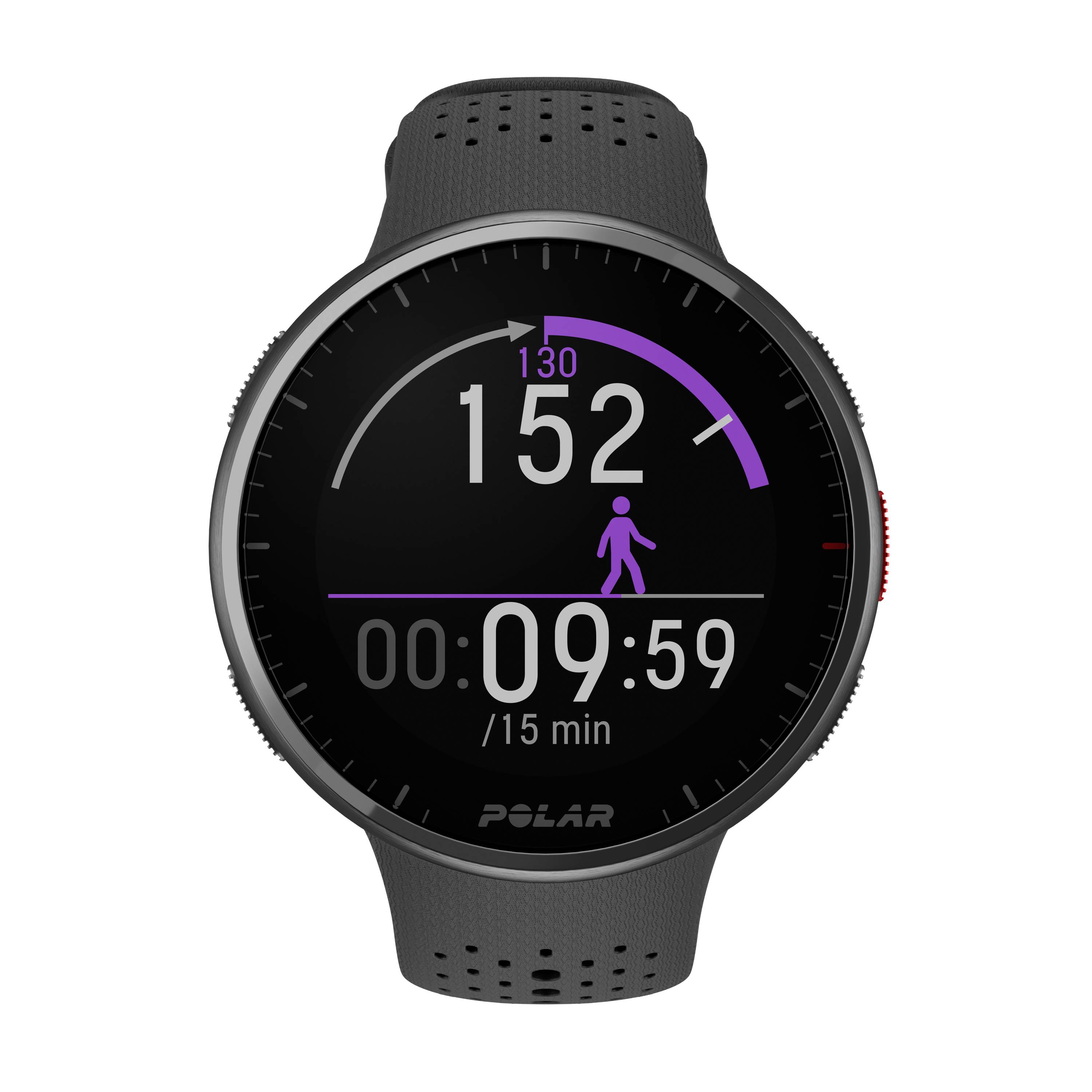 Polar PACER PRO HR Montre cardio GPS avec ceinture pectorale carbone, gris