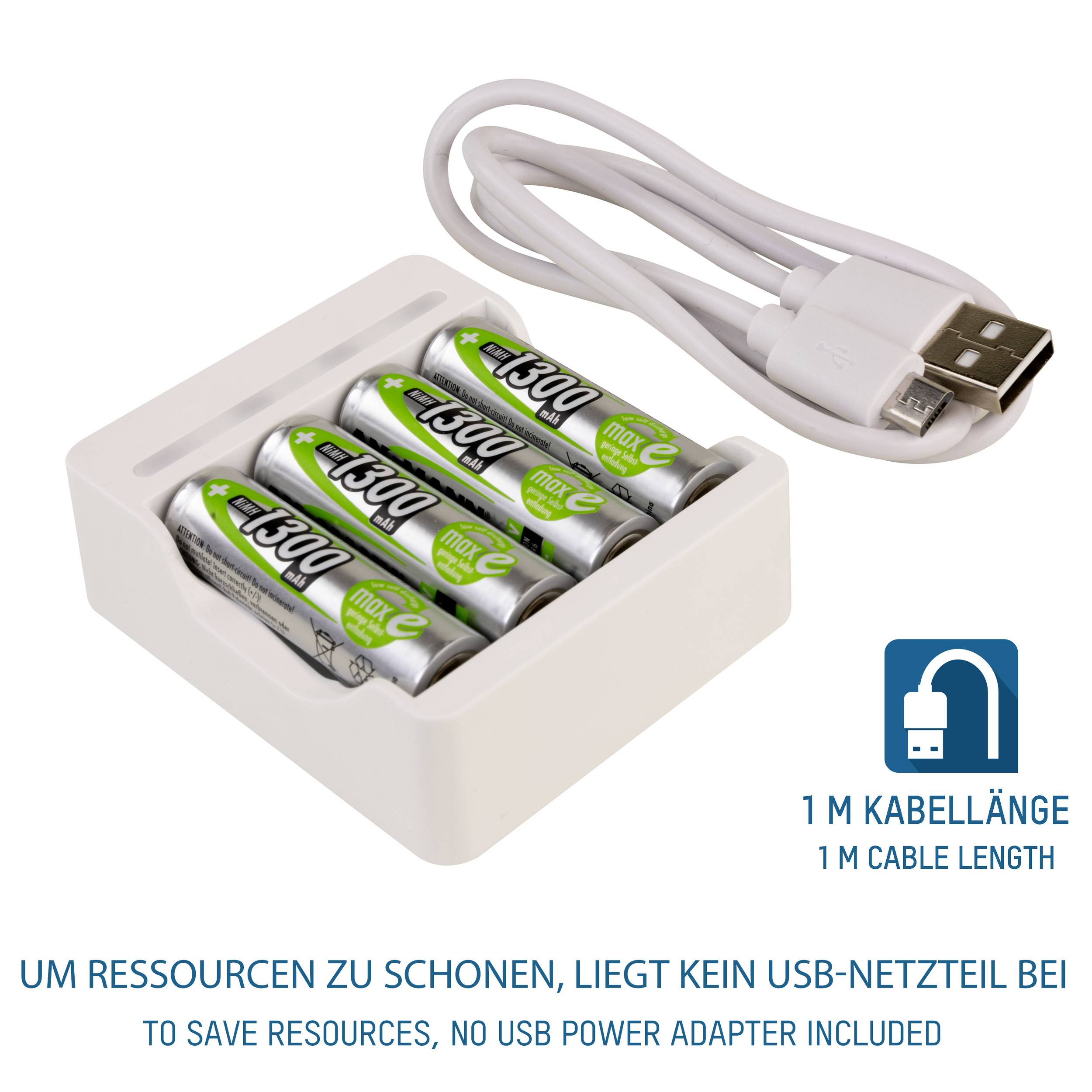 Chargeur de piles rondes NiMH Ansmann