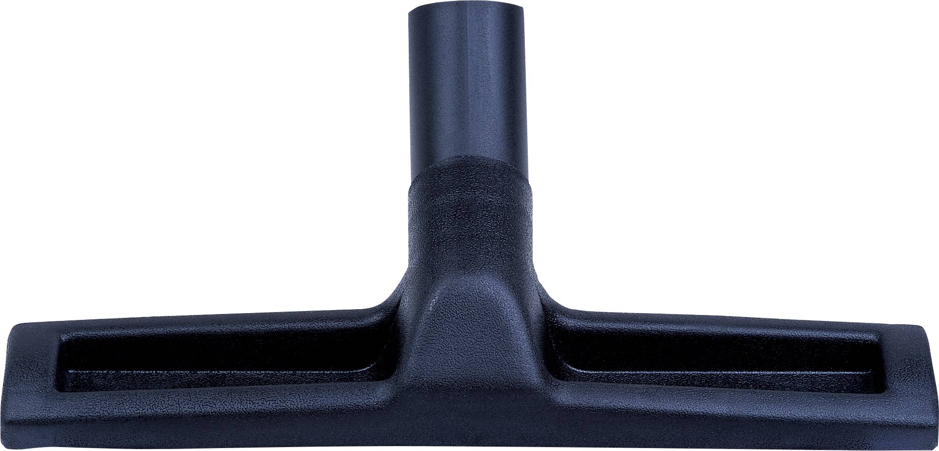 Un embout d'aspirateur noir avec une large brosse est adapté pour nettoyer de grandes surfaces.