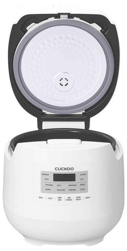 Cuckoo CR-0641F Cuiseur à riz blanc revêtement anti-adhésif, avec verre doseur, fonction cuiseur de riz