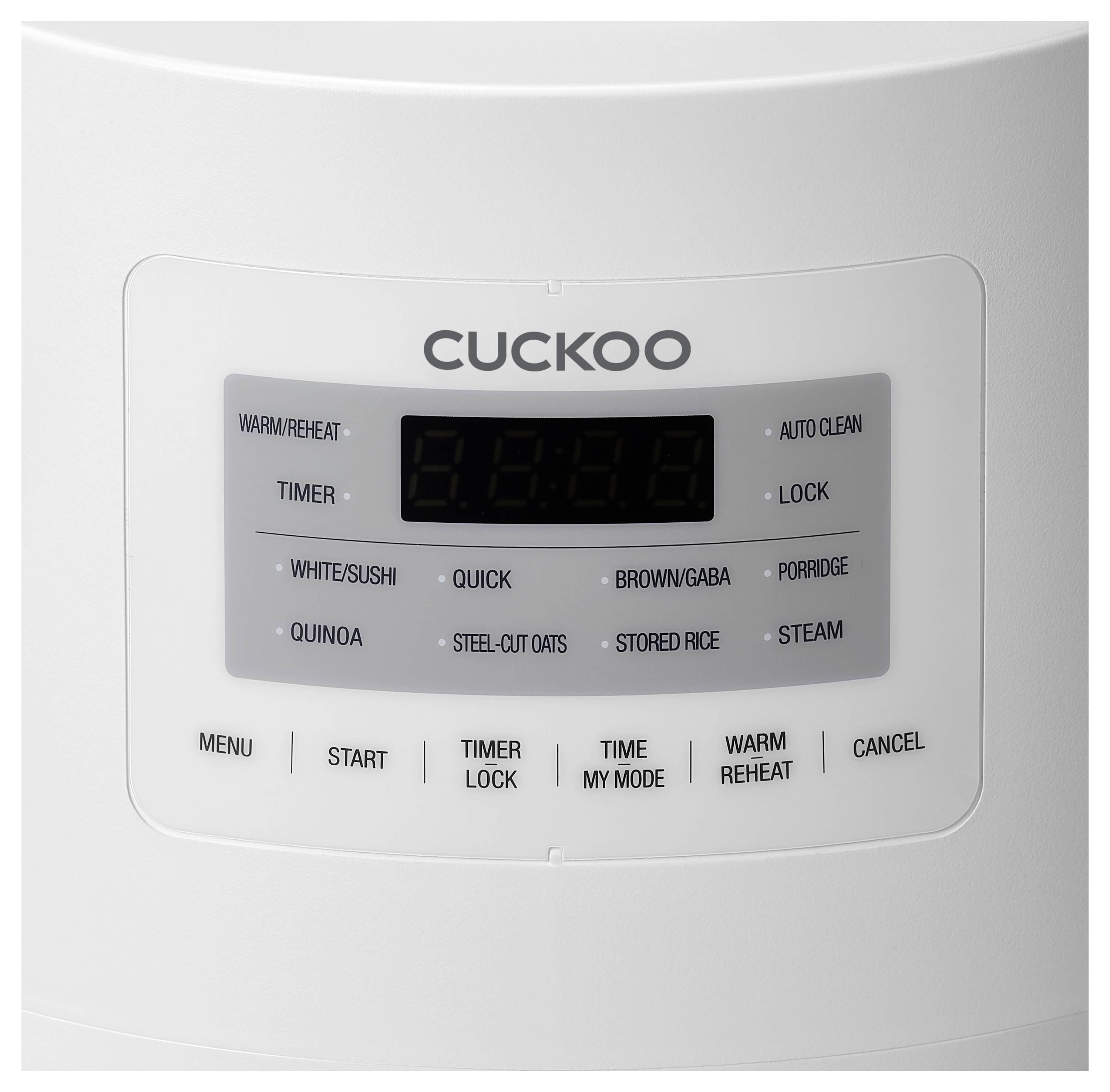 Cuckoo CR-0641F Cuiseur à riz blanc revêtement anti-adhésif, avec verre doseur, fonction cuiseur de riz
