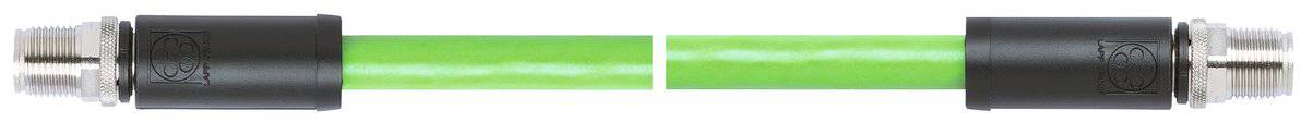 Un sabre laser vert avec des poignées noires des deux côtés, aligné horizontalement.