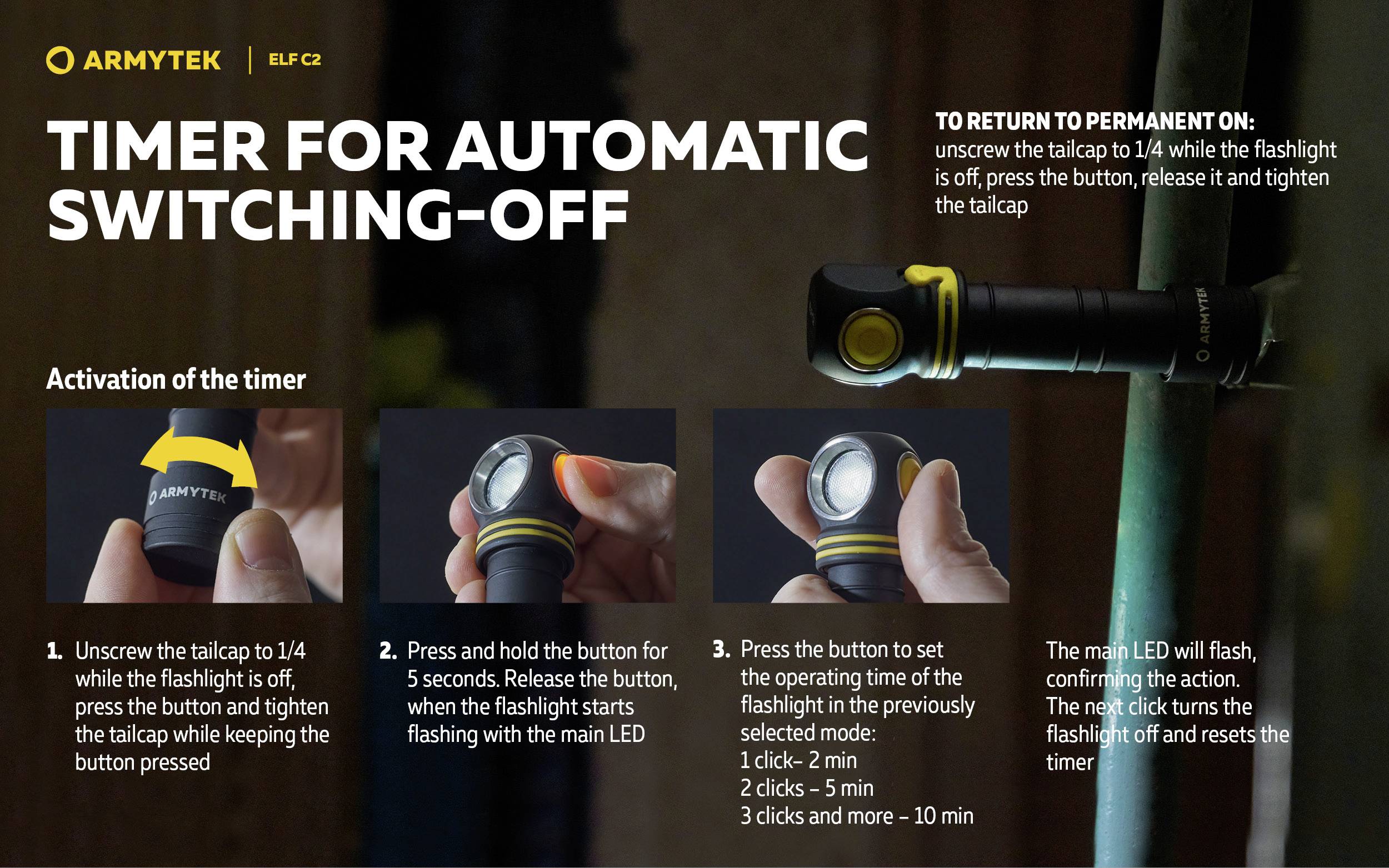 ArmyTek Elf C1 warmweiß LED Lampe de poche à batterie 1023 lm 65 g