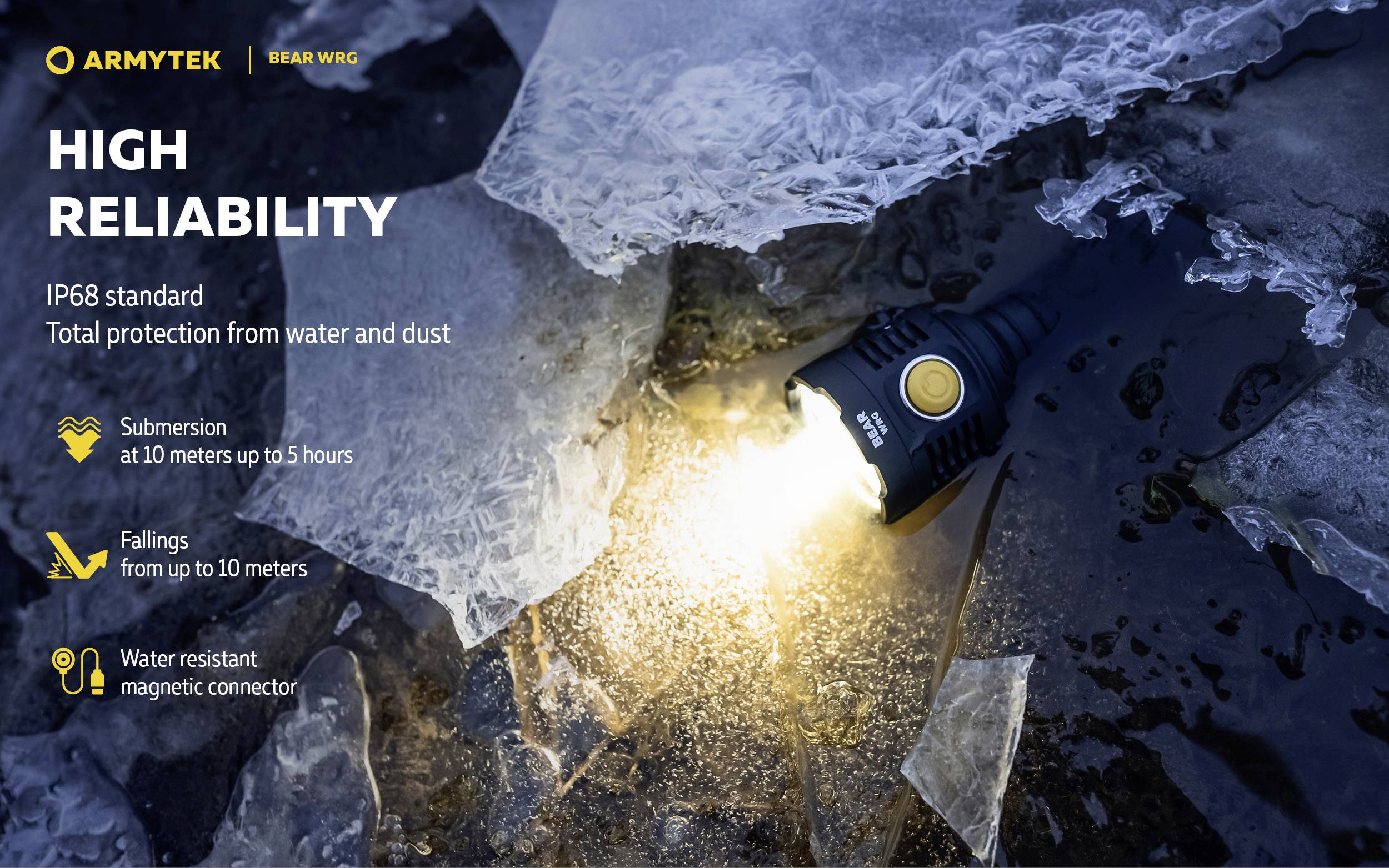 ArmyTek Bear LED Lampe de poche à batterie 1500 lm 135 g