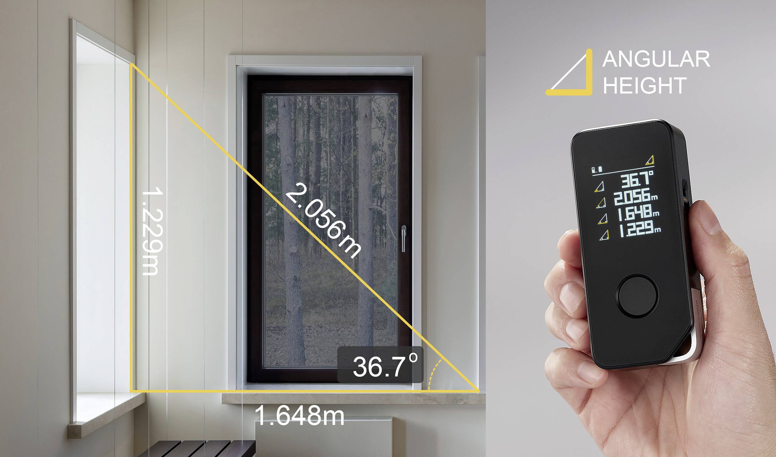 HOTO PRO Télémètre laser Bluetooth 50 m