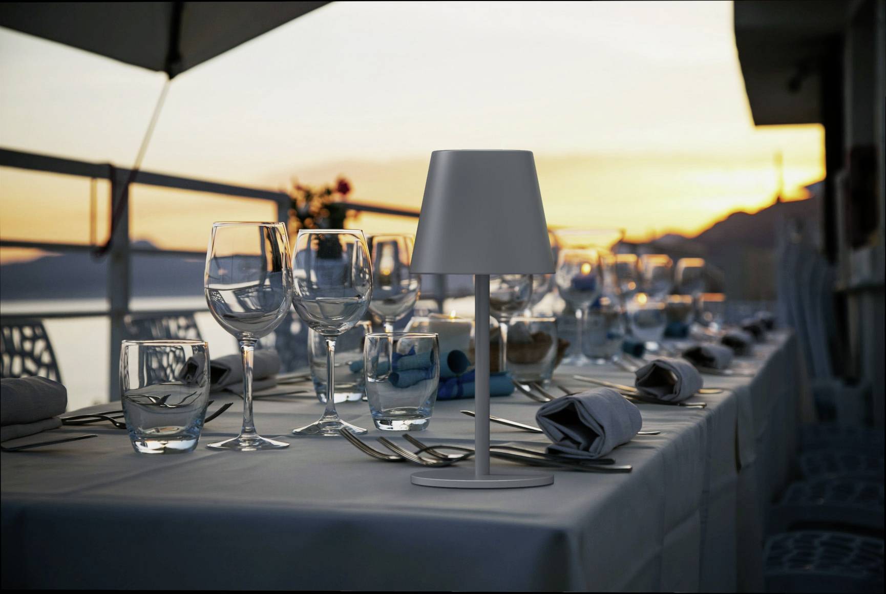 m-e modern-electronics LUNA-80 W 41434 Lampe de table sans fil LED LED intégrée 3 W blanc