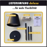 m-e modern-electronics LUNA-80 S 41436 Lampe de table sans fil LED LED intégrée 3 W noir m-e modern-electronics LUNA-80 S 41436 Lampe de table sans fil LED LED intégrée 3 W noir