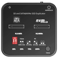 Renkforce RF-TPCD-350 Station de copiage pour disque dur M.2 PCIe NVMe, M.2 SATA, SD, SDHC, SDXC Renkforce RF-TPCD-350 Station de copiage pour disque dur M.2 PCIe NVMe, M.2 SATA, SD, SDHC, SDXC