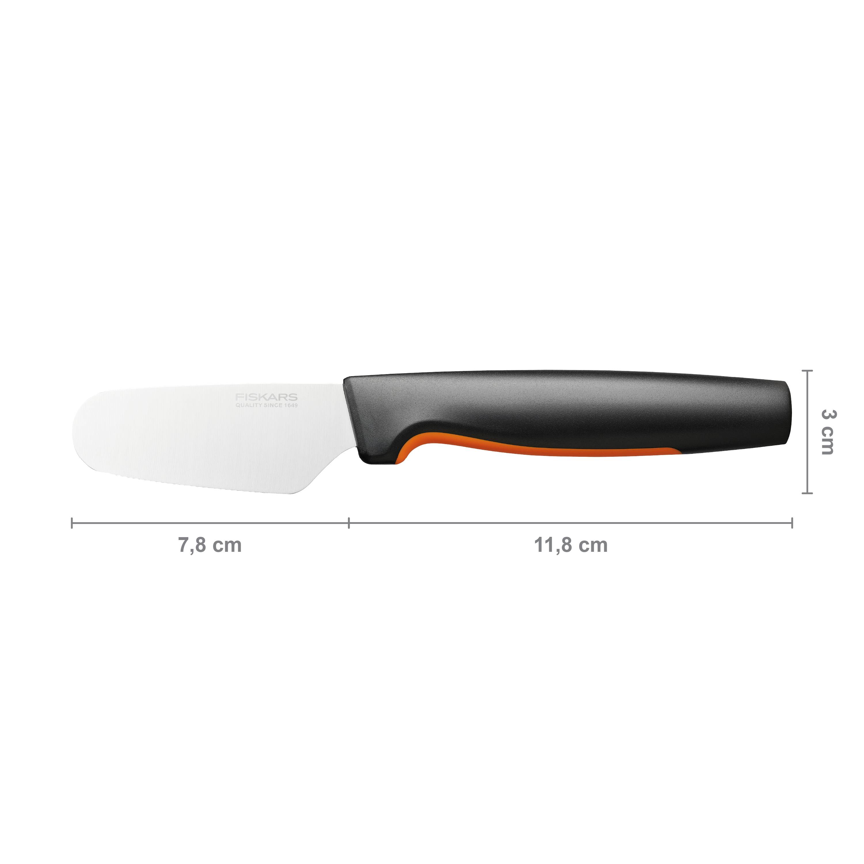 Fiskars 1057546 Couteau à beurre noir Longueur 196 mm