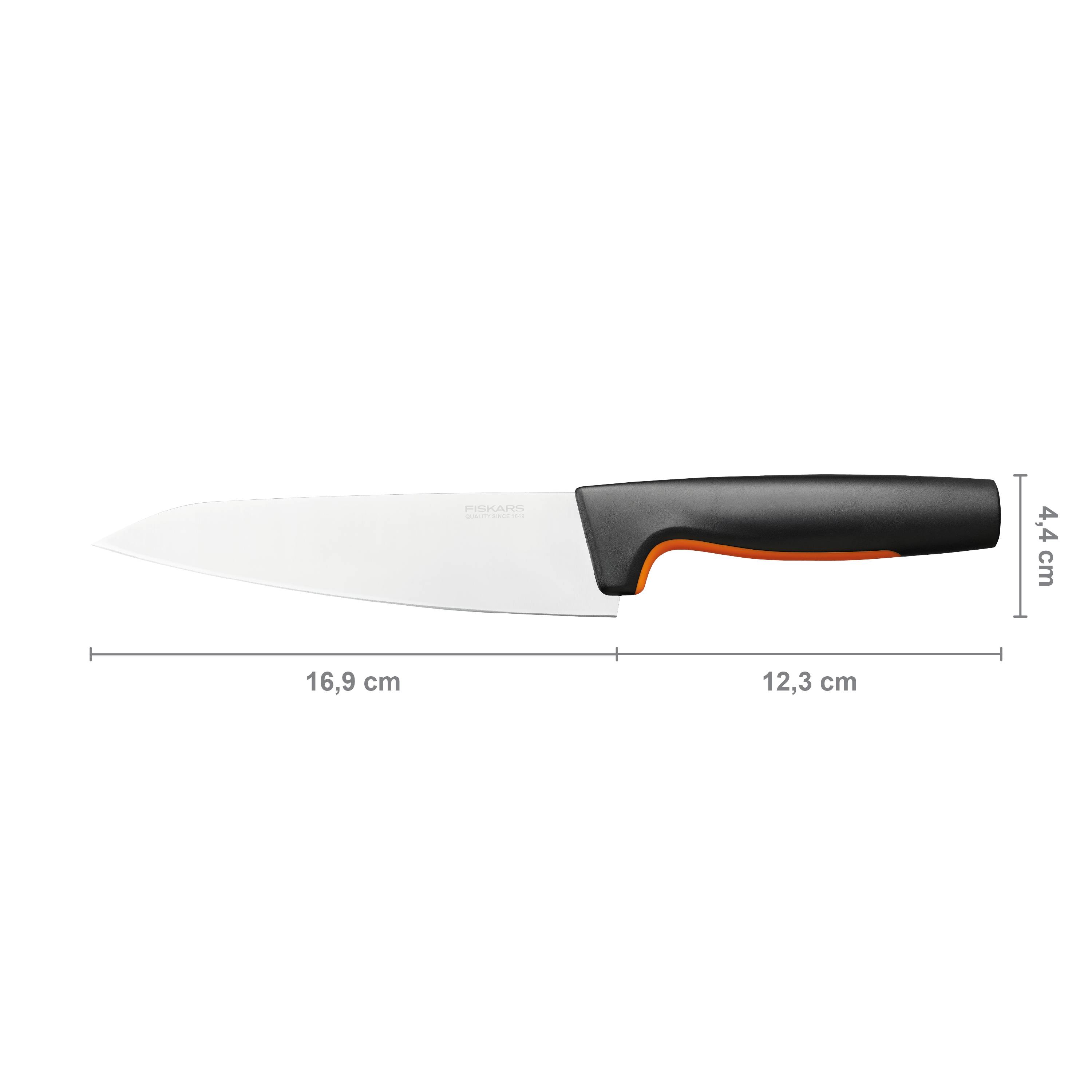Fiskars 1057535 Couteau de cuisine noir Longueur 291 mm