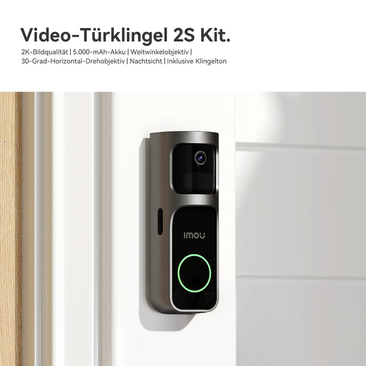 IMOU DB2S Kit Interphone vidéo Wi-Fi Set complet