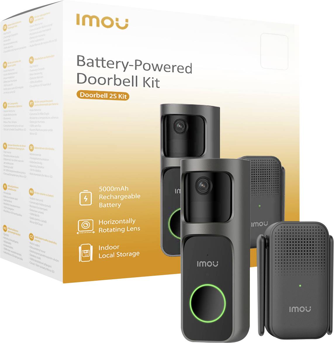 IMOU DB2S Kit Interphone vidéo Wi-Fi Set complet