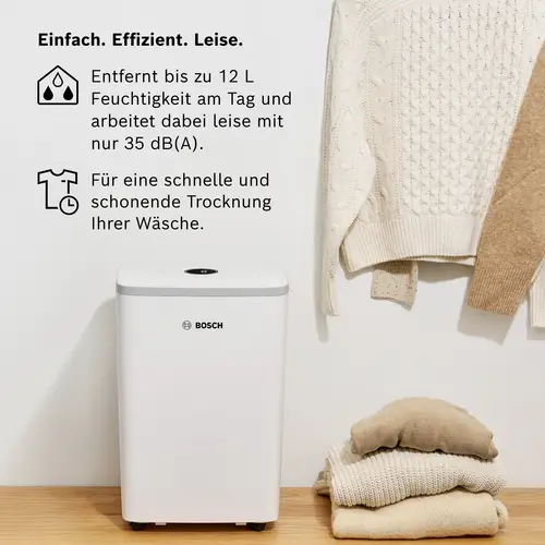 Déshumidificateur Bosch Home Comfort Dry 2000 55 m³ blanc Déshumidificateur Bosch Home Comfort Dry 2000 55 m³ blanc