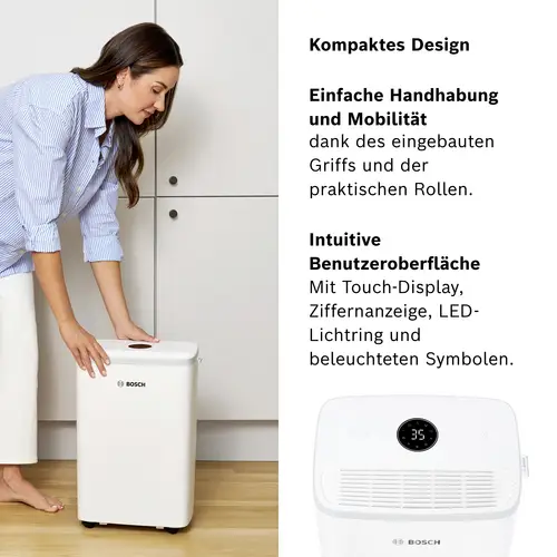 Déshumidificateur Bosch Home Comfort Dry 2000 55 m³ blanc Déshumidificateur Bosch Home Comfort Dry 2000 55 m³ blanc