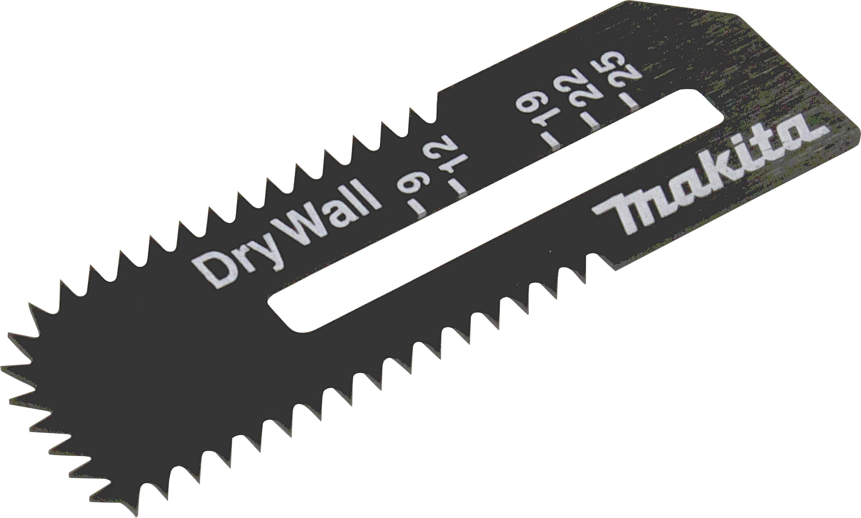 Lame de scie portant l'inscription 'DryWall' et 'Makita', spécialement conçue pour les travaux de plaquisterie.