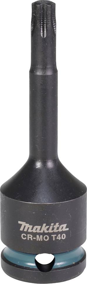 Adaptateur de douille Makita CR-MO T40 noir avec bague verte.