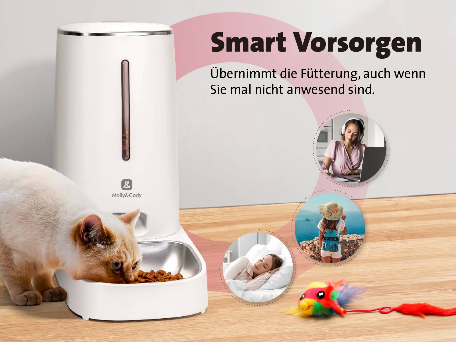 Molly & Cody Distributeur automatique de nourriture BALOU 4 l blanc 1 pc(s) MC100002
