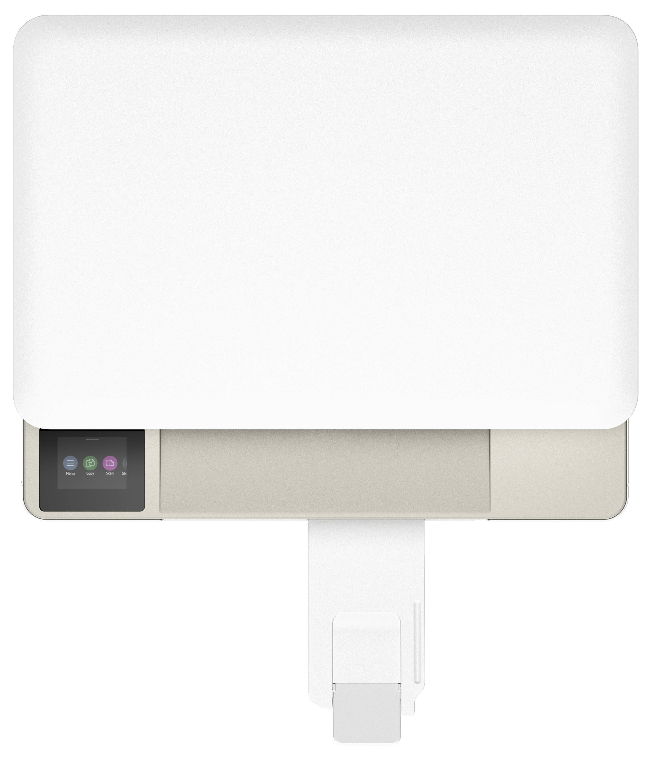 Un distributeur sanitaire moderne avec un écran numérique affichant des symboles de réglages.