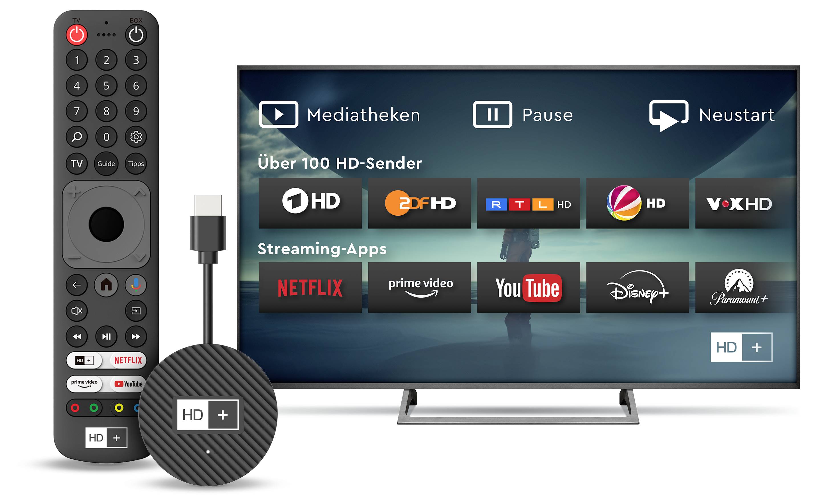 HD Plus IP Clé TV avec télécommande