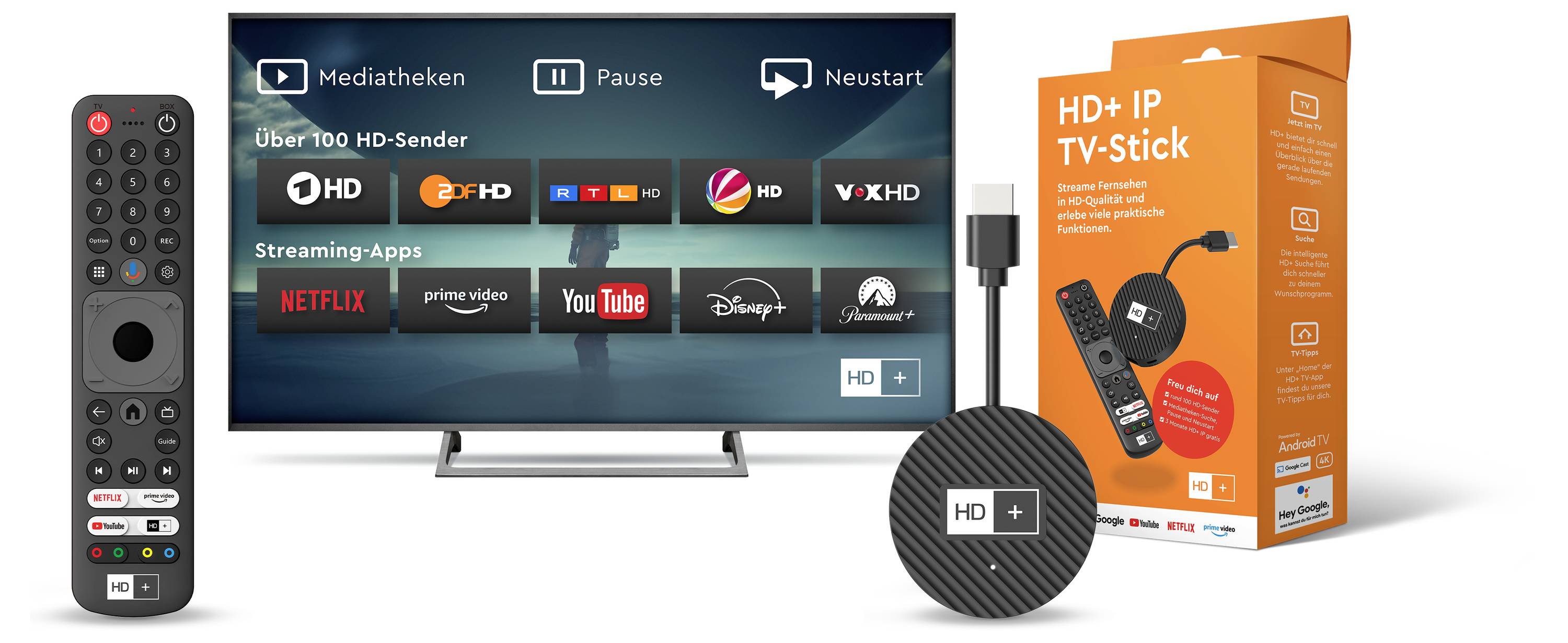 HD Plus IP Clé TV avec télécommande