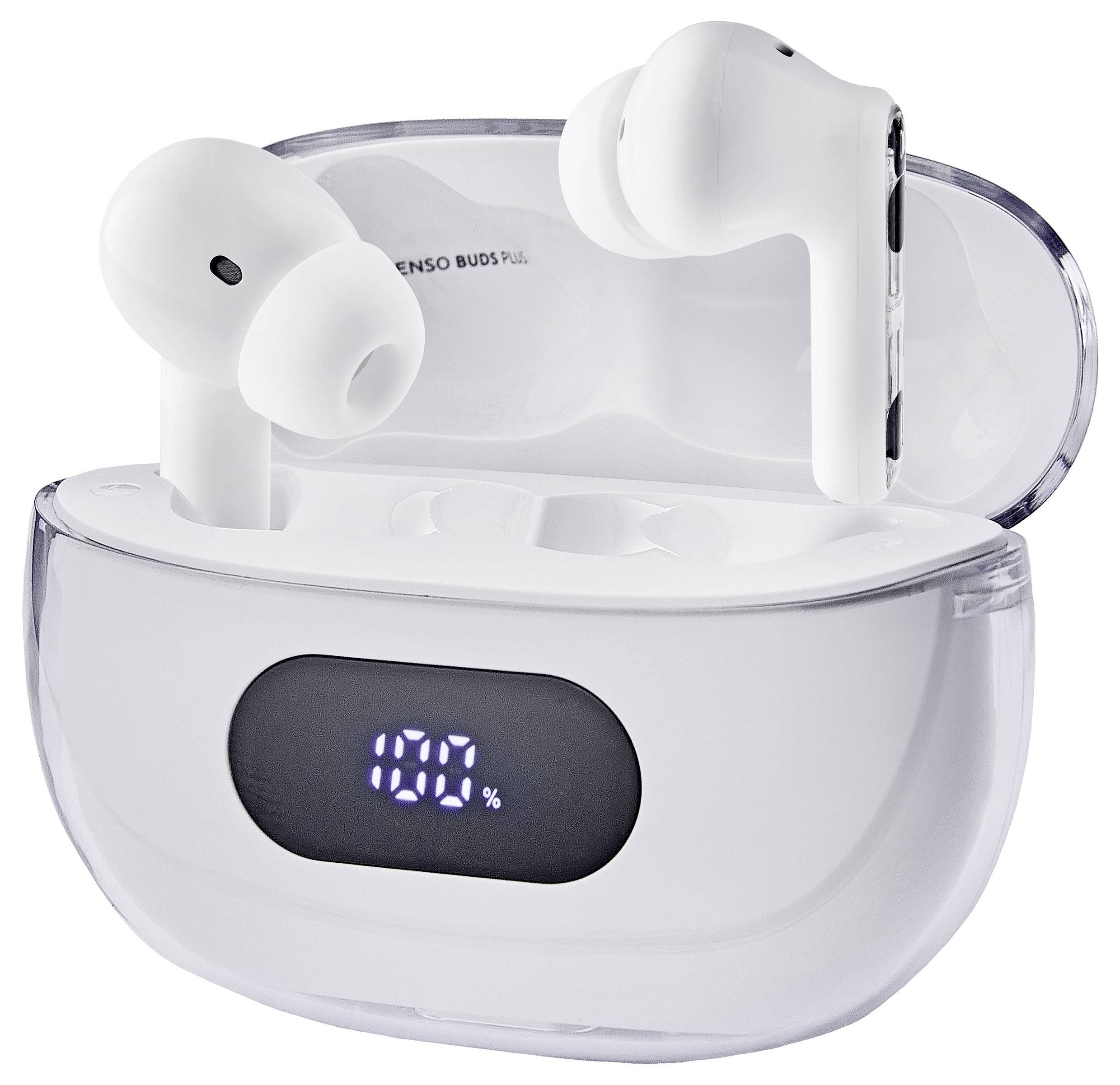Intenso Buds Plus T312AE weiß Oreillette Bluetooth Stereo blanc Noise Cancelling téléphone portable