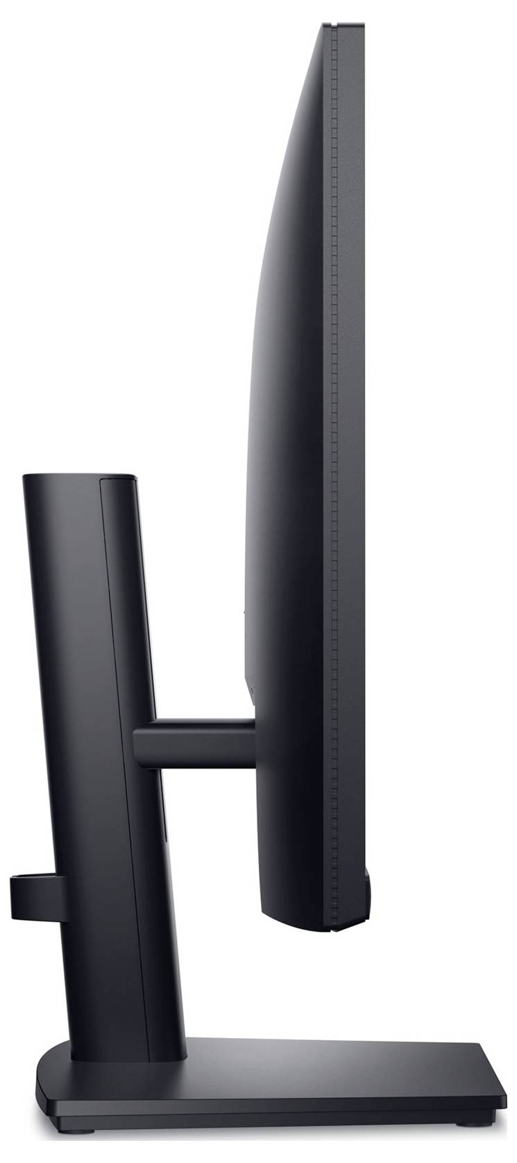 Vue latérale d'un moniteur d'ordinateur moderne au design élégant, reposant sur un socle stable.