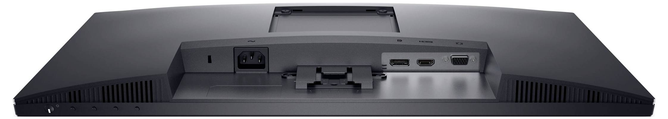 Arrière d'un écran d'ordinateur avec différentes options de connexion, notamment des ports HDMI et DisplayPort.