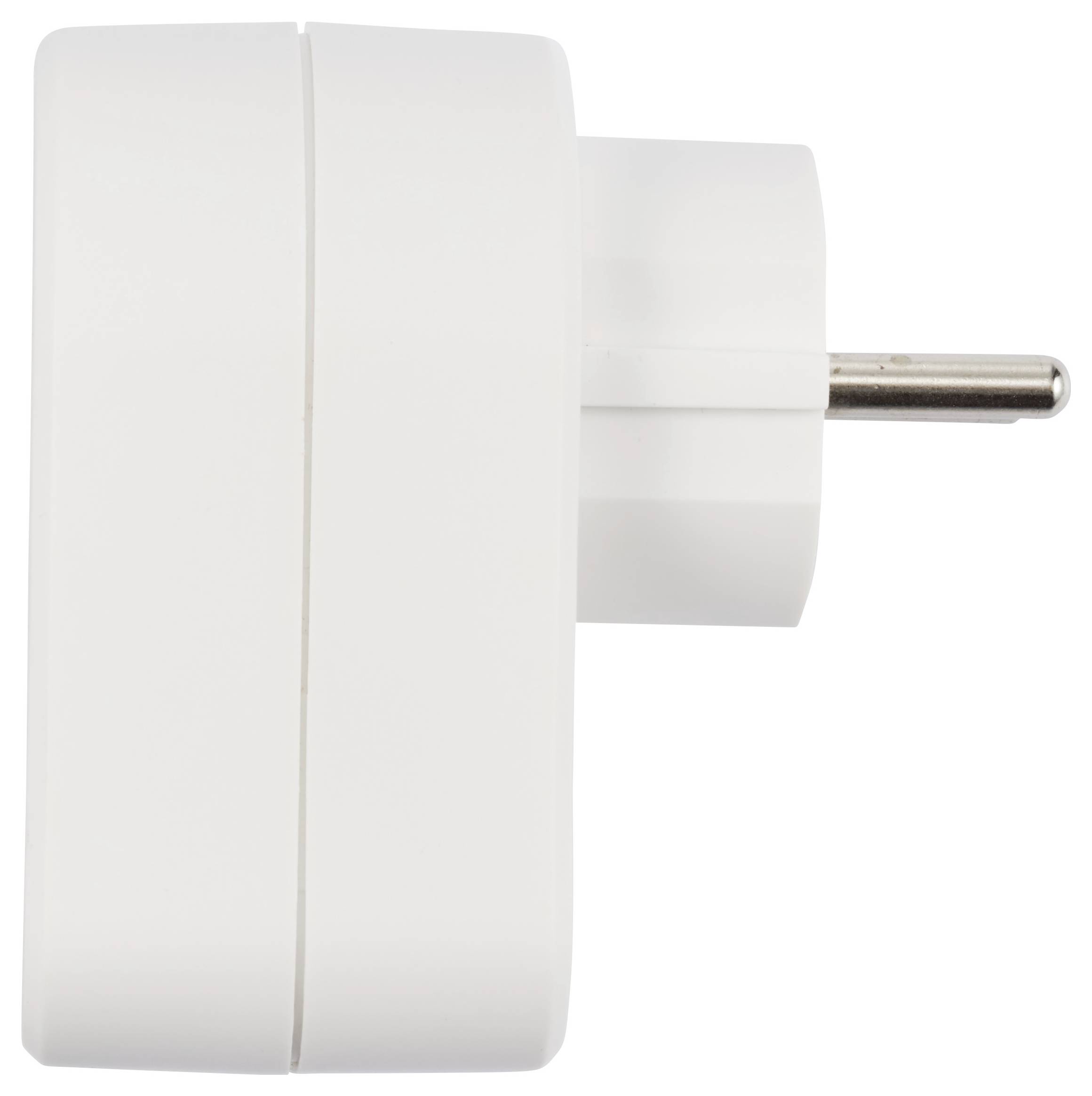 Sygonix SY-6713236 Prise intermédiaire avec USB blanc