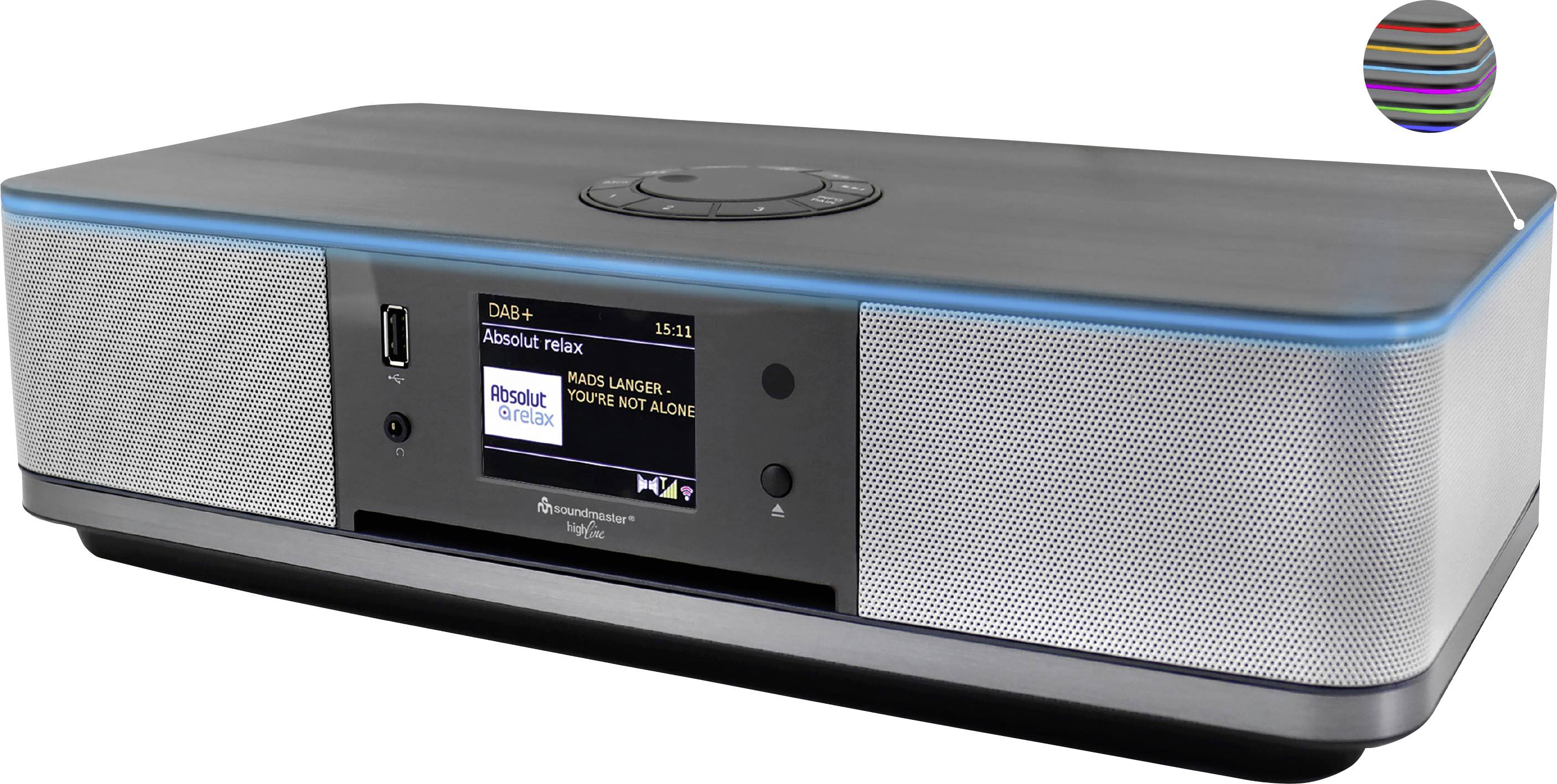 soundmaster ICD2023SW Radio-lecteur CD Internet Internet, DAB+, FM DAB+, FM, radio internet, WiFi, Bluetooth, CD, MP3, AUX