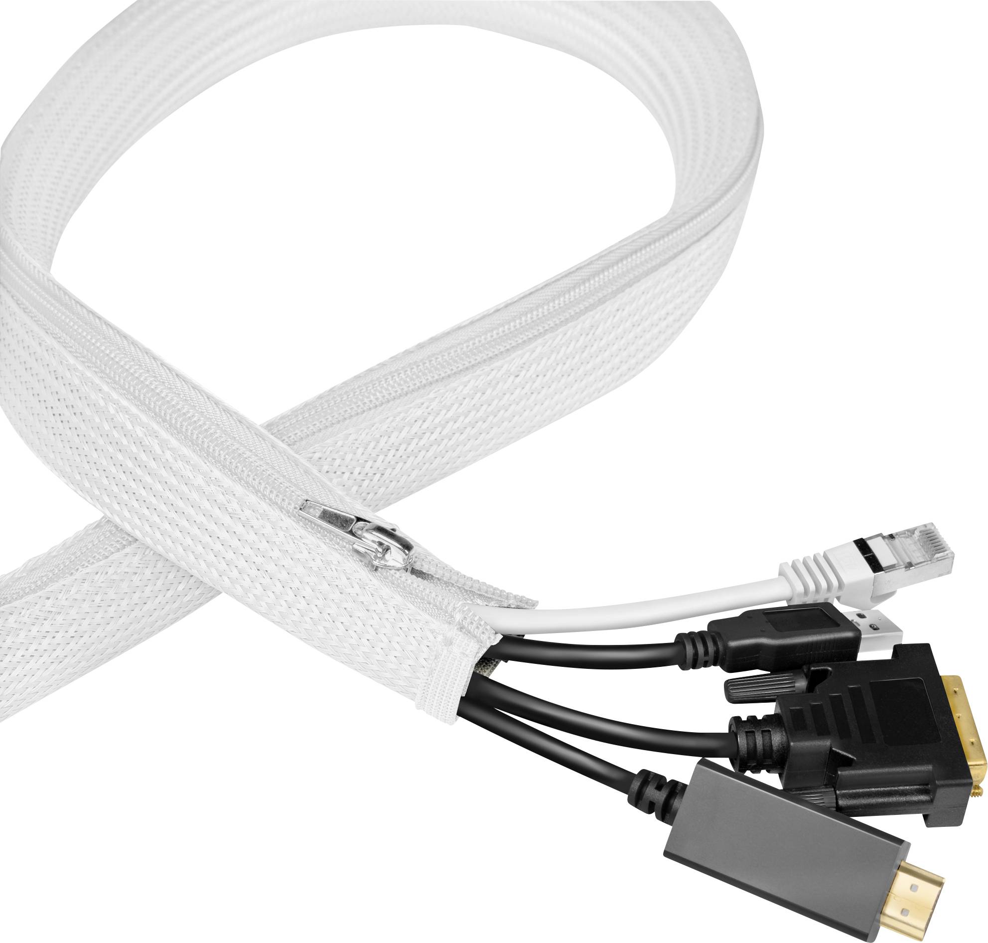 LogiLink KAB0090 KAB0090 Gaine pour câbles 20 mm (max) blanc 5 m