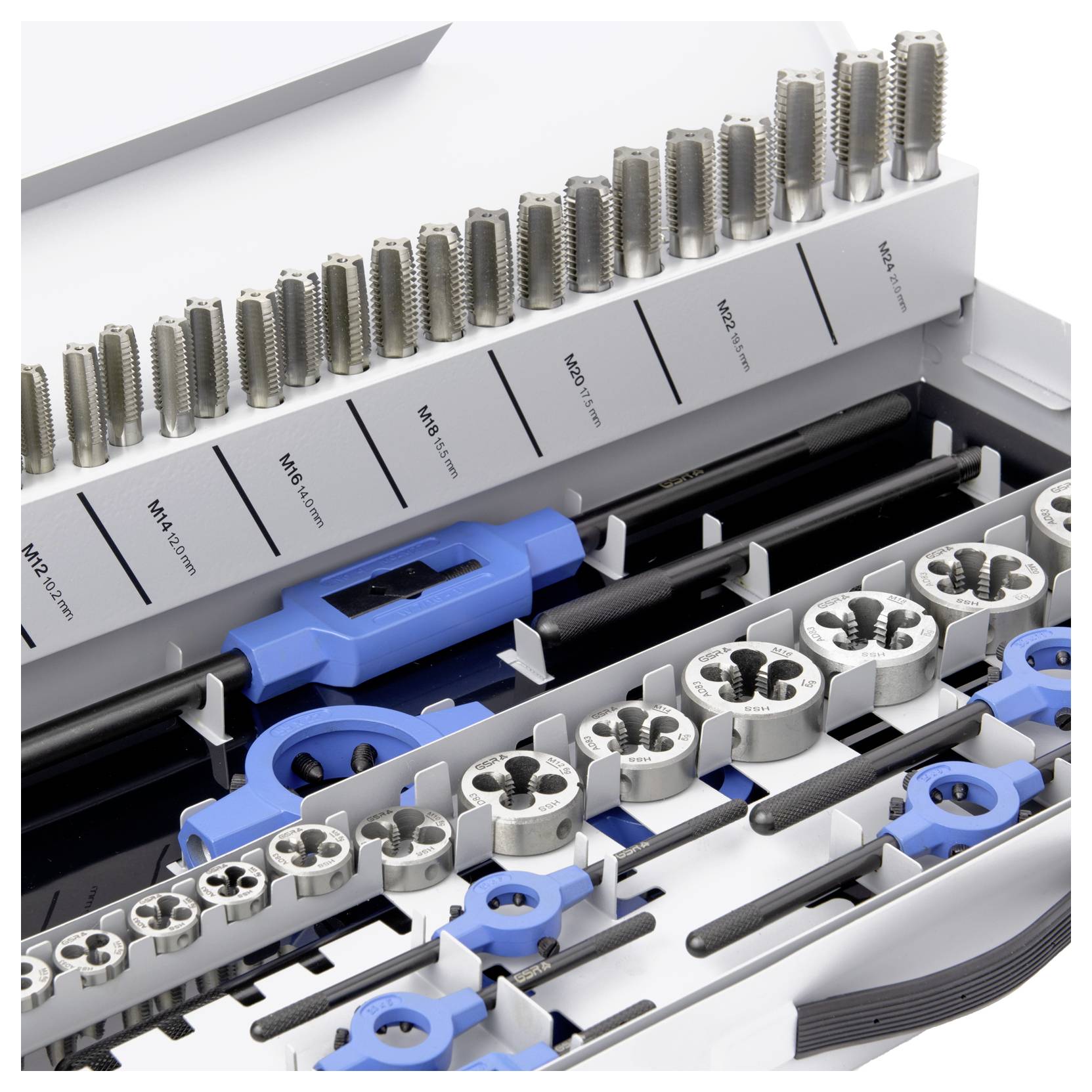 GSR 00708110 Kit de taraudage 65 pièces HSS-G métrique M3 - M24