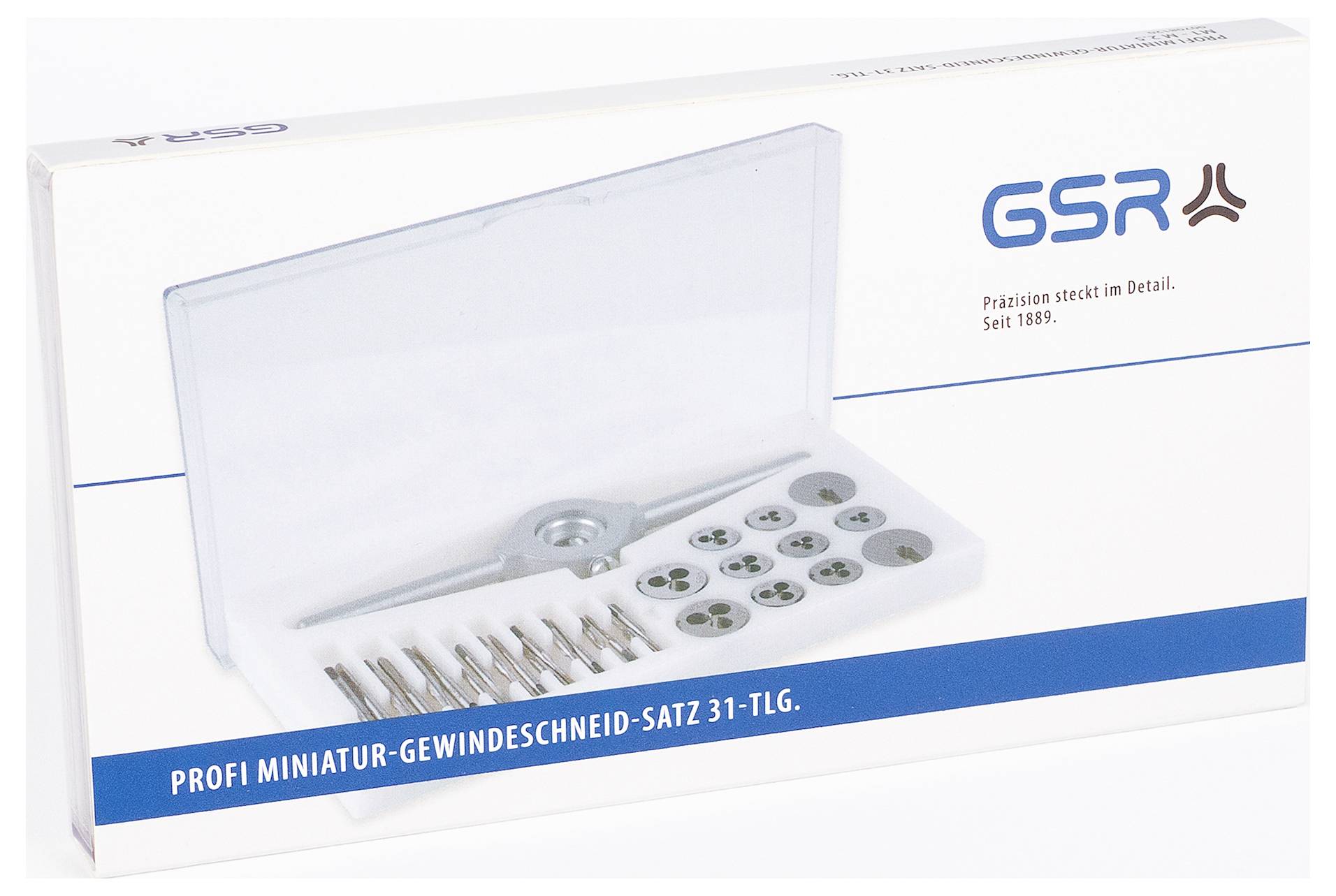 GSR 00708120 Kit de taraudage 31 pièces HSS-G métrique M1 - M2.6