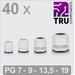 TRU COMPONENTS TC-13448356 Presse-étoupe Polyamide gris 40 pc(s) TRU COMPONENTS TC-13448356 Presse-étoupe Polyamide gris 40 pc(s)