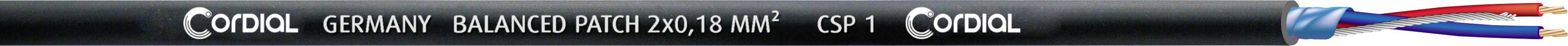 Cordial 11241 Câble micro 2 x 0.18 mm² noir 100 m