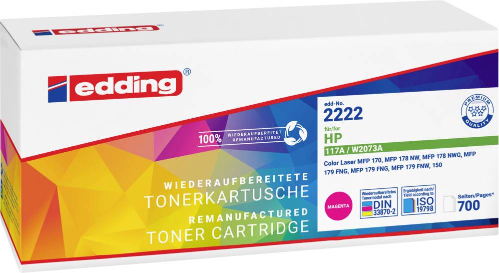 Edding Toner remplace HP 117A compatible magenta 700 pages EDD-2222 18-2222