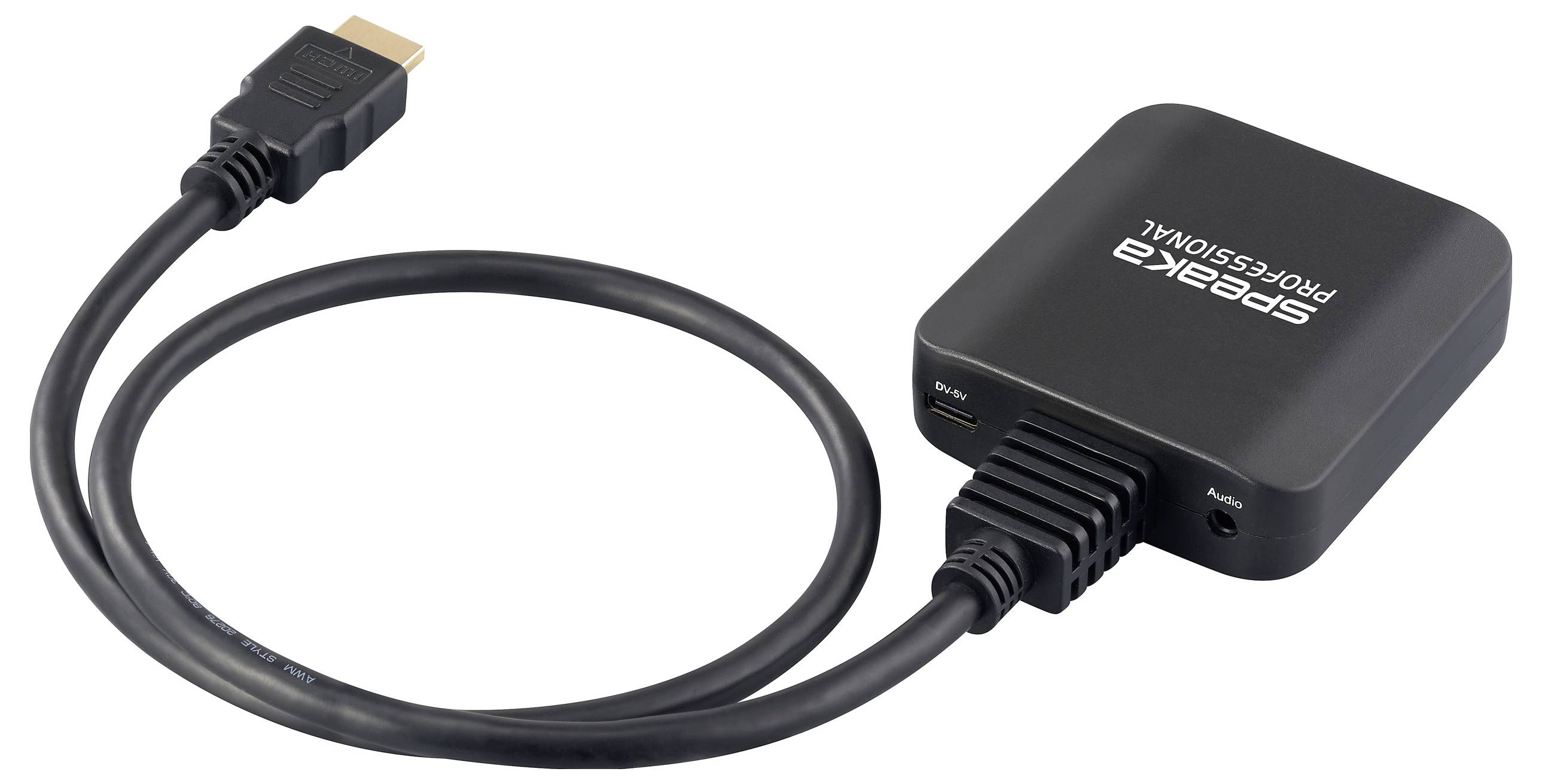 SpeaKa Professional SP-HDMIS-300 2 ports Répartiteur HDMI compatible avec l'ultra HD 7680 x 4320 pixels noir