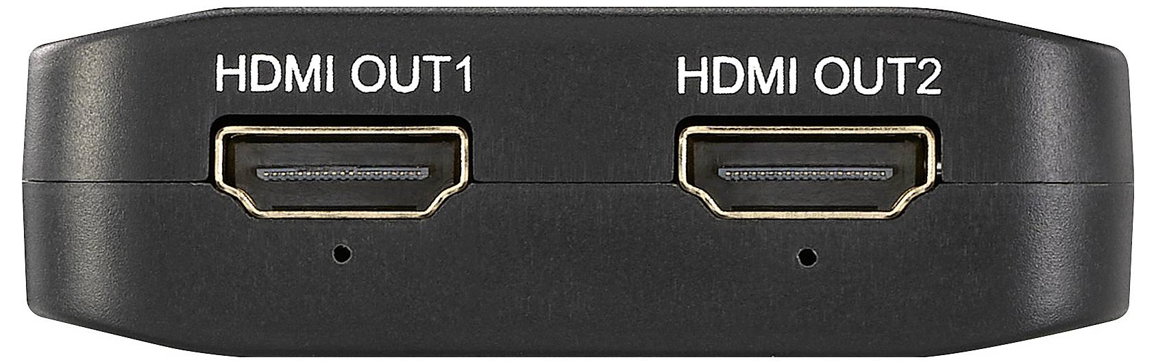 SpeaKa Professional SP-HDMIS-300 2 ports Répartiteur HDMI compatible avec l'ultra HD 7680 x 4320 pixels noir