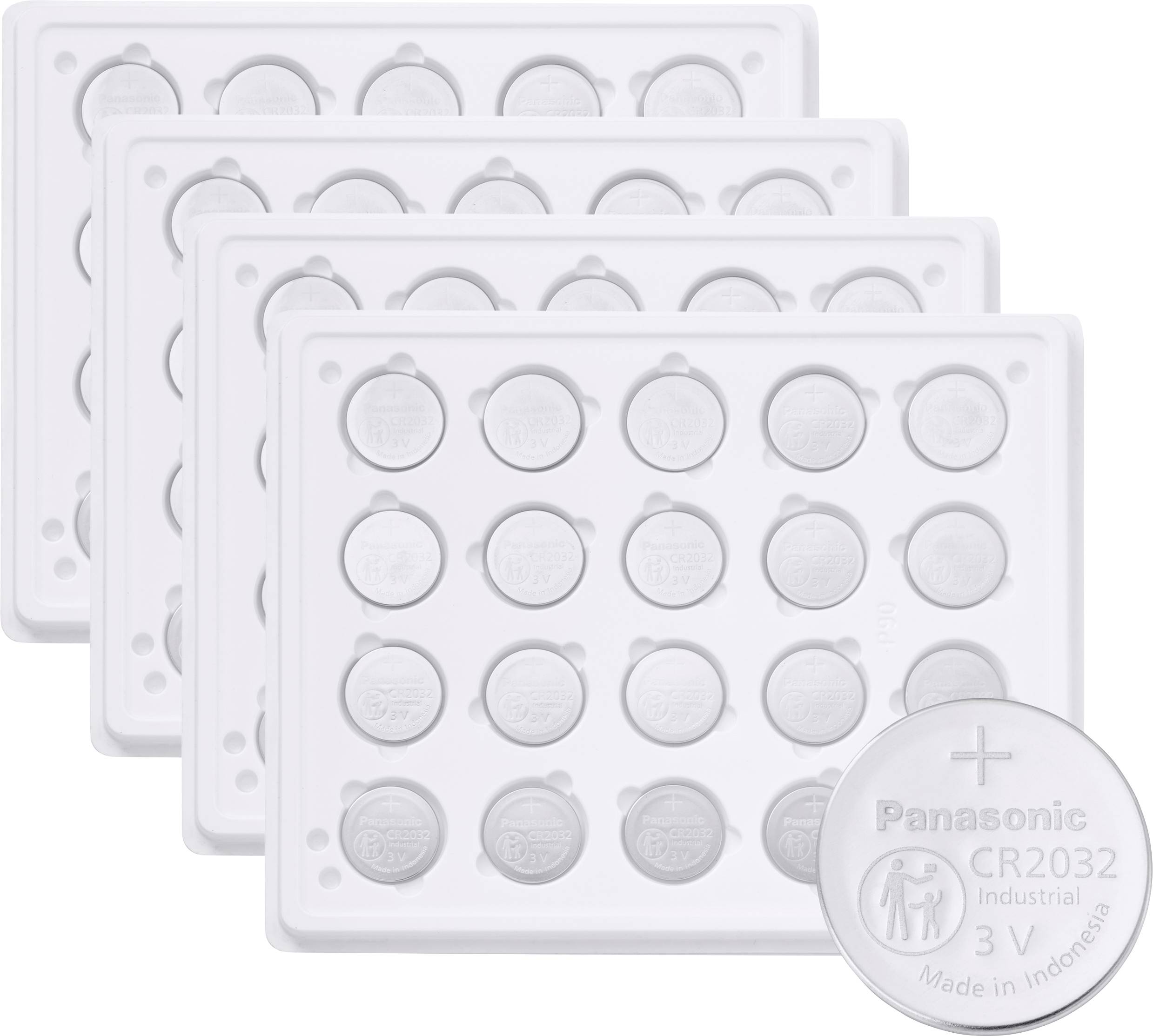 Panasonic Pile bouton CR 2032 3 V 400 pc(s) 225 mAh lithium CR2032