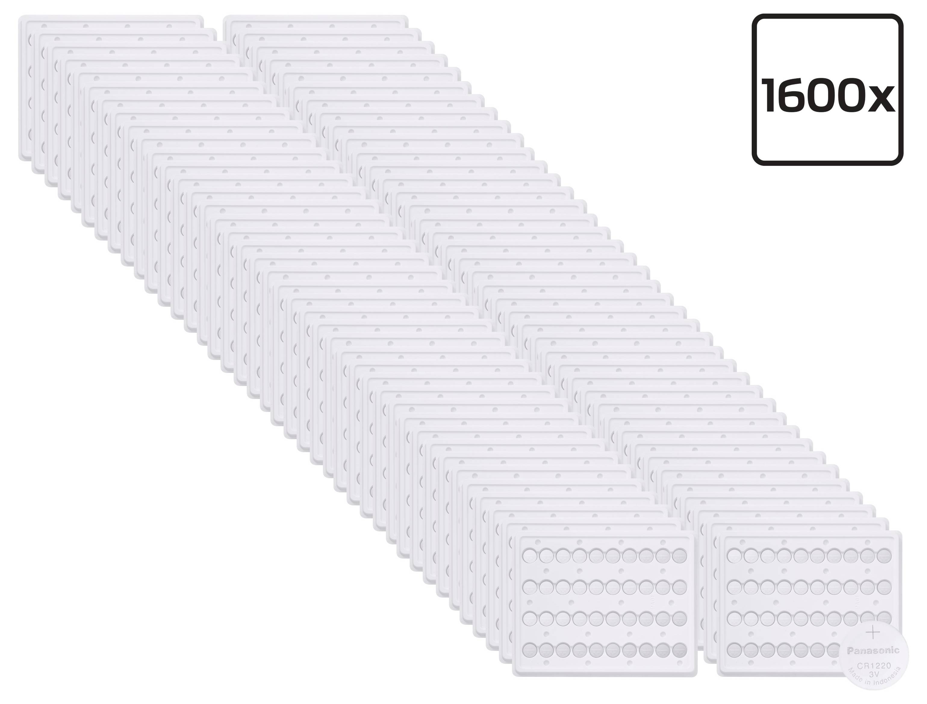 Pile de nombreux panneaux de lumière de plafond blancs présentés en diagonale, étiquetés « 1600x » pour indiquer la quantité ou l'indice de luminosité.