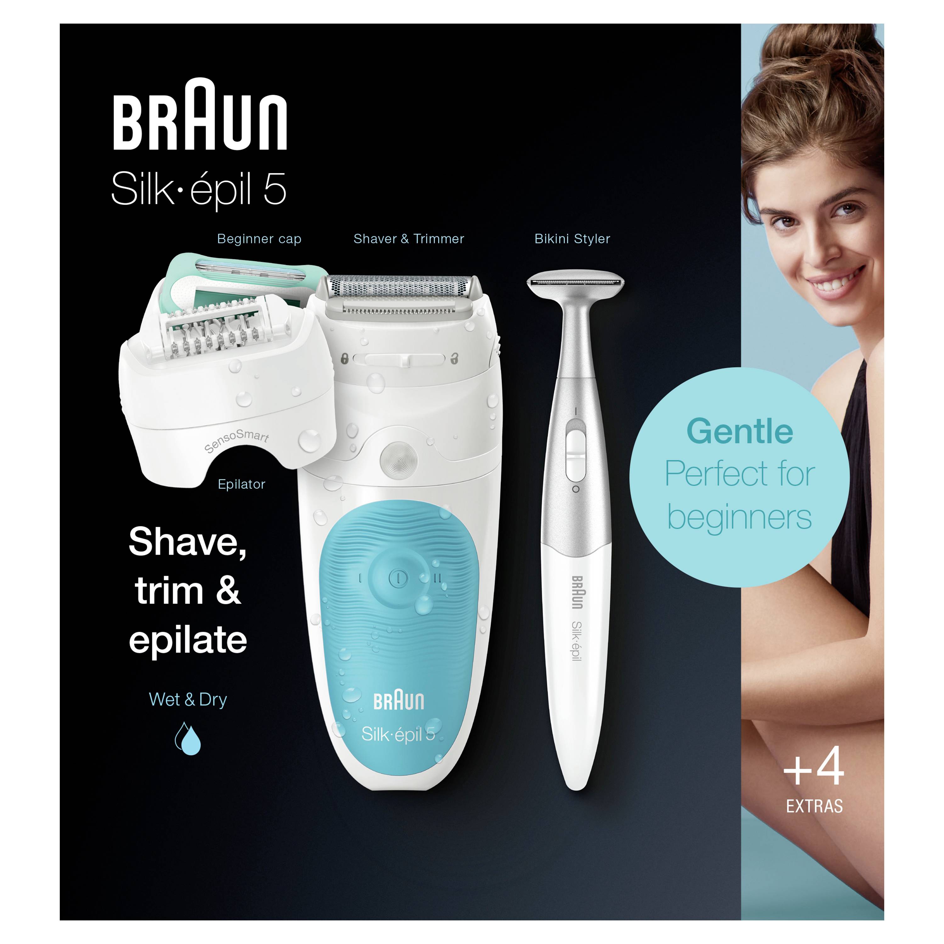 Braun Silk-epil 5-810 SensoSmart Epilateur blanc, bleu
