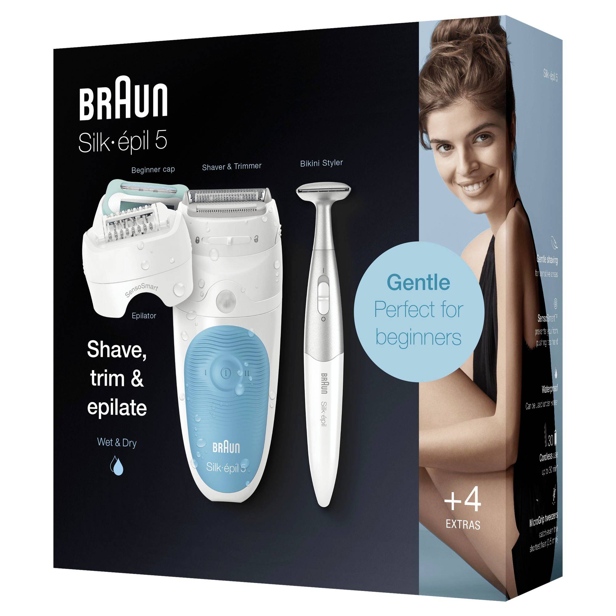 Braun Silk-epil 5-810 SensoSmart Epilateur blanc, bleu