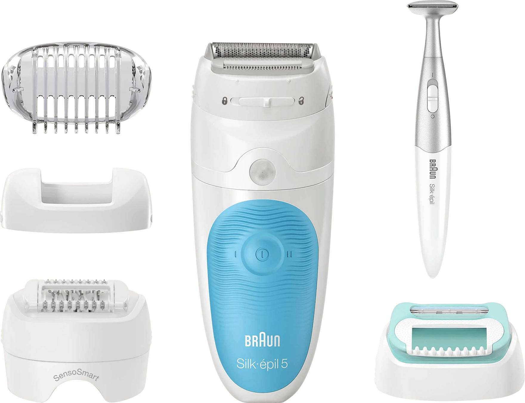 Braun Silk-epil 5-810 SensoSmart Epilateur blanc, bleu
