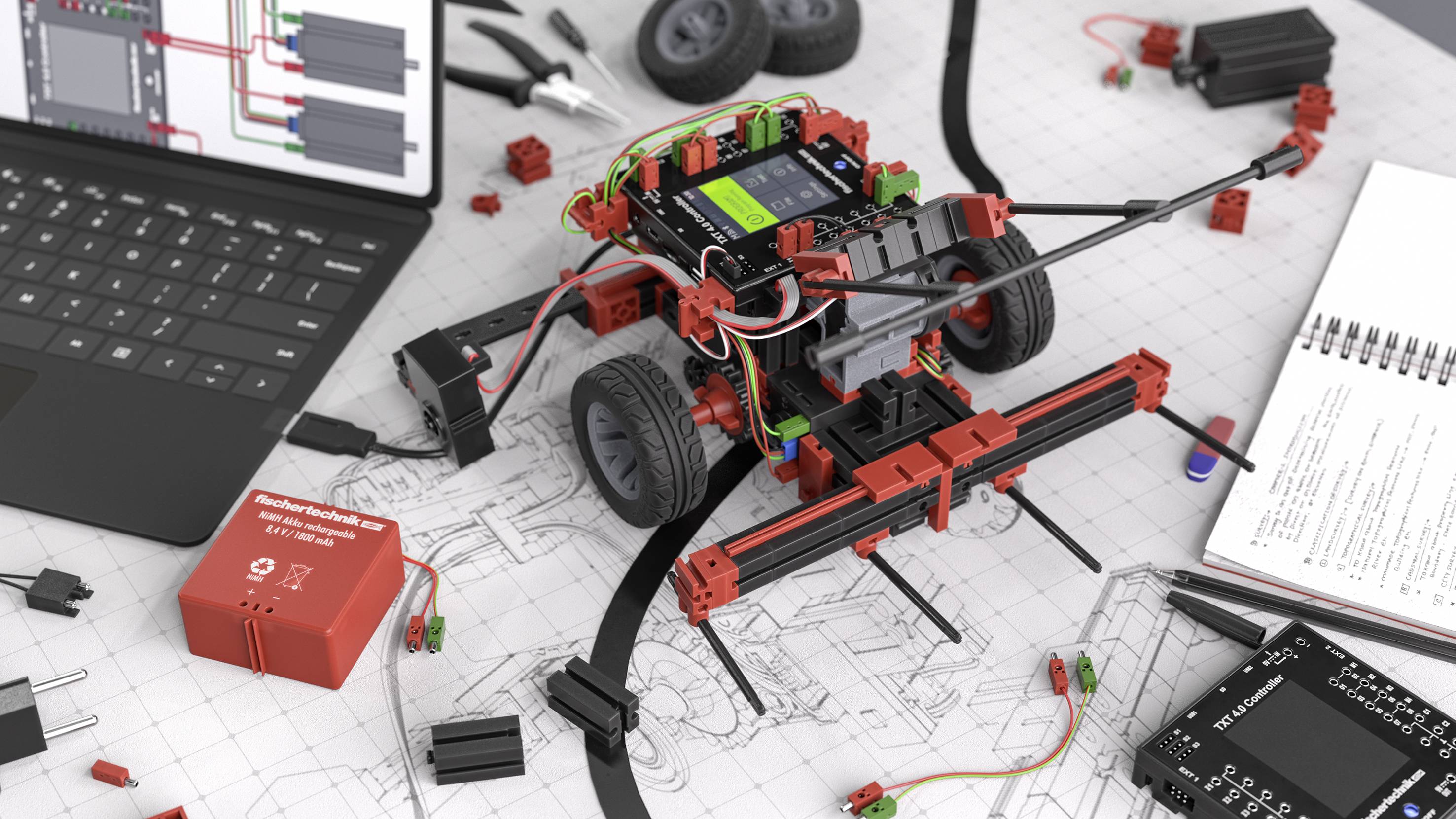 fischertechnik education 576109 STEM Coding Robo Mission Kit à assembler