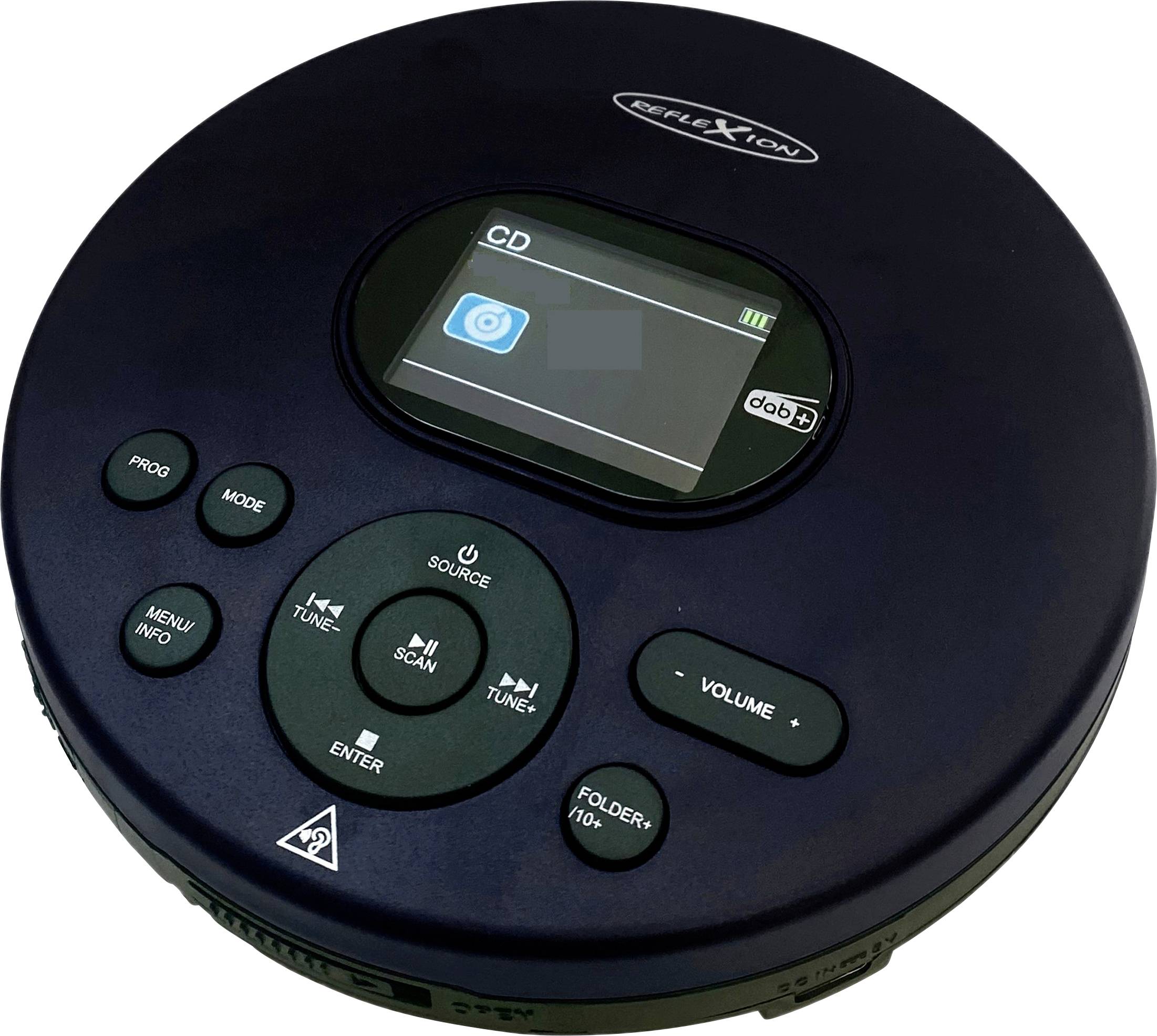 Lecteur CD portable Reflexion PCD540DAB/BK CD, CD-R, CD-RW, MP3 noir
