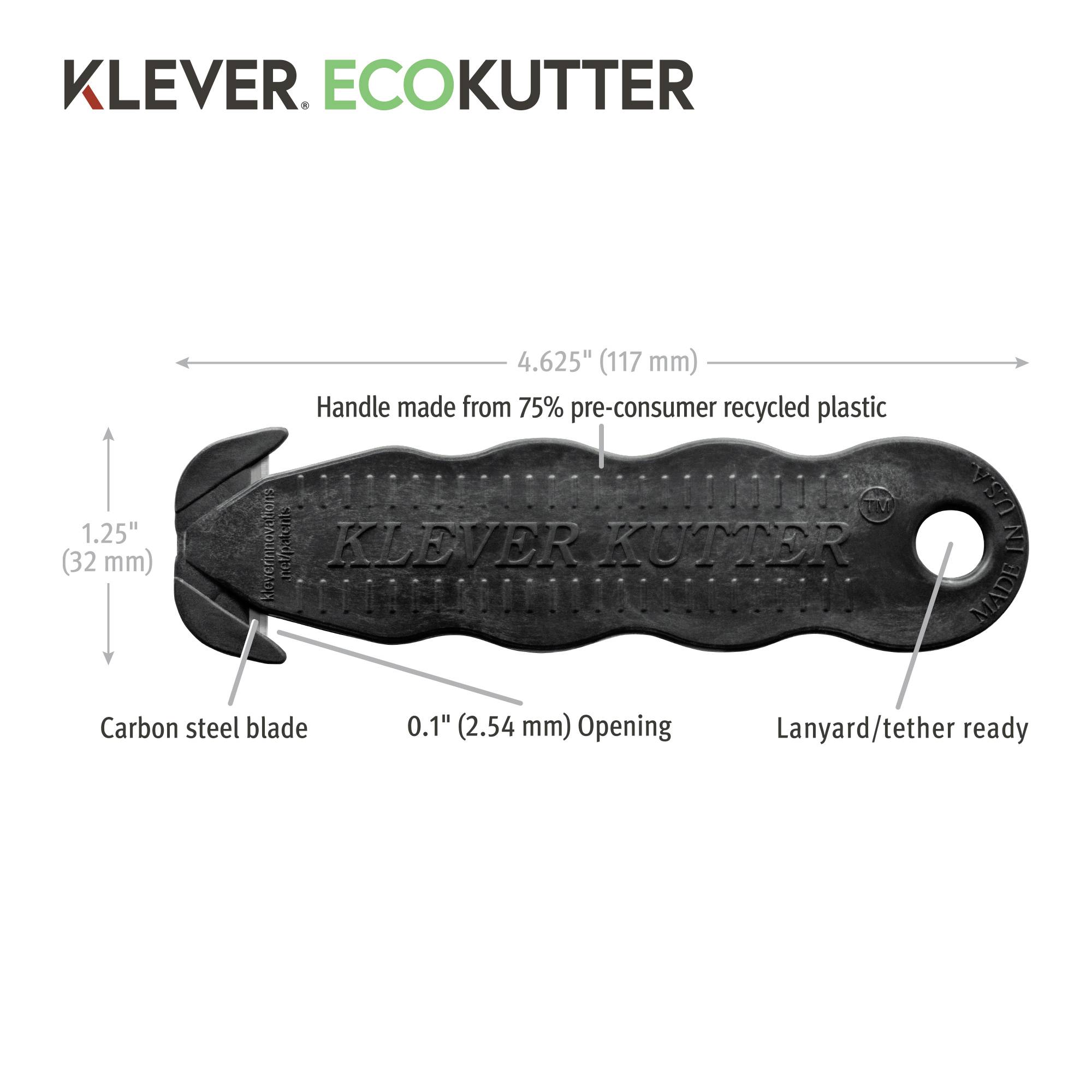 Berger & Schröter C10119-7-10 Klever ECO Kutter noir en plastique recyclé ECO-1E 1 pc(s)