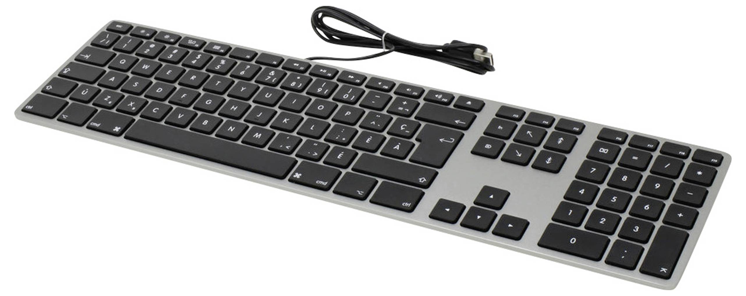 Matias FK318B Wired Aluminium Keyboard for Mac USB Clavier anglais US, QWERTY, Mac gris sidéral