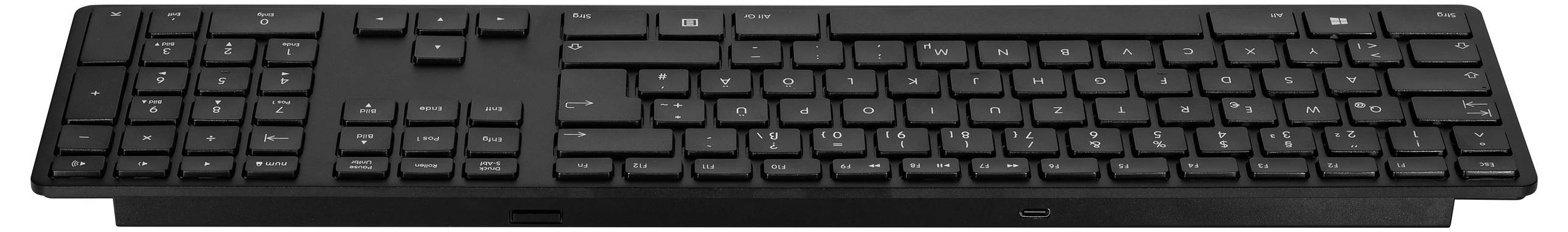 Matias FK416PCDCBB-DE Wireless USB-C® Keyboard sans fil Clavier allemand, QWERTZ noir