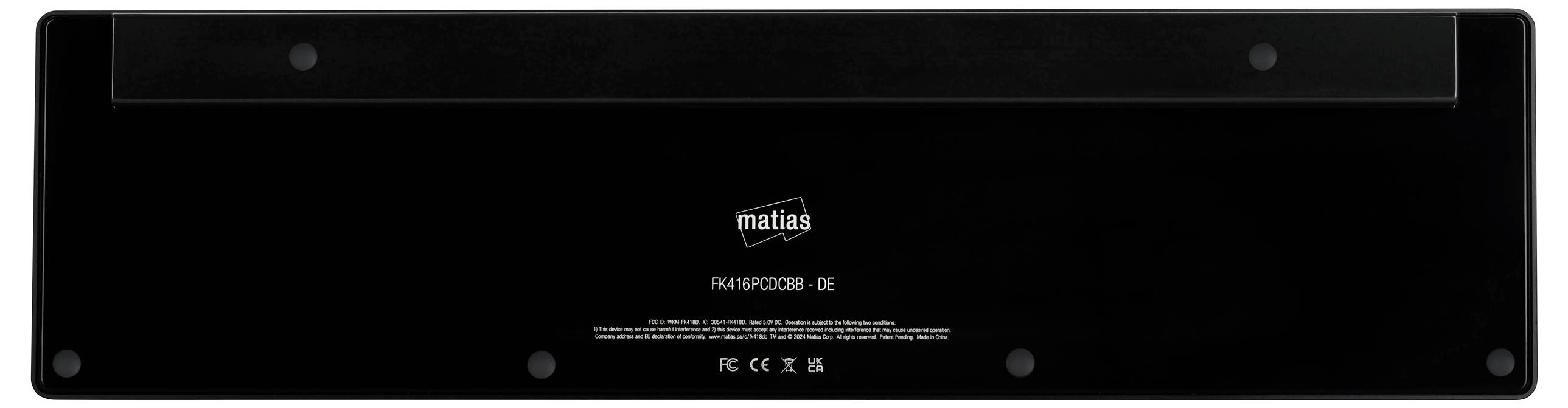 Matias FK416PCDCBB-DE Wireless USB-C® Keyboard sans fil Clavier allemand, QWERTZ noir