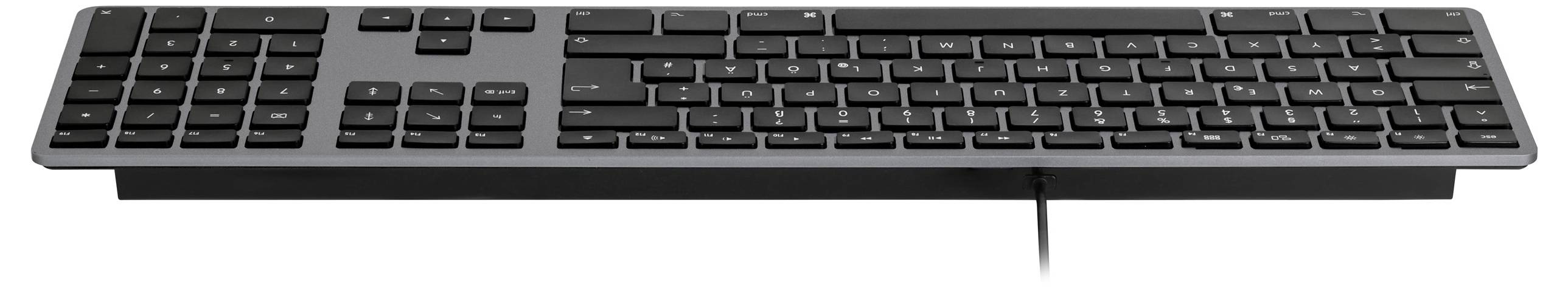 Matias FK318B-DE Wired Aluminium Keyboard for Mac USB Clavier allemand, QWERTZ, Mac gris sidéral
